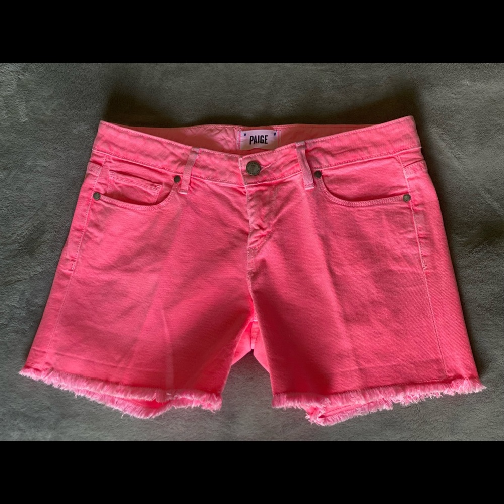 Paige Pink Jean Shorts